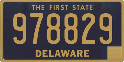 DE license plate 978829