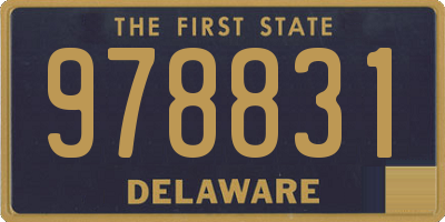 DE license plate 978831