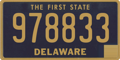 DE license plate 978833