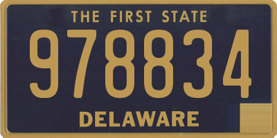 DE license plate 978834