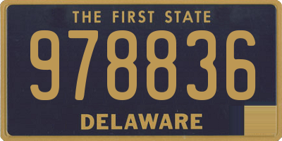 DE license plate 978836