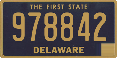 DE license plate 978842