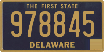 DE license plate 978845