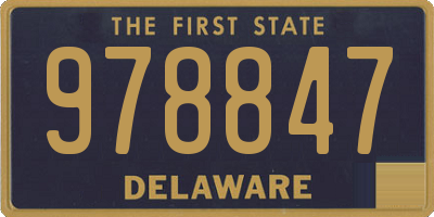 DE license plate 978847