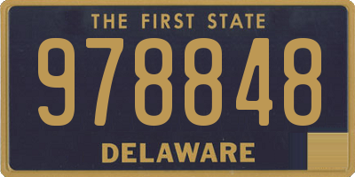 DE license plate 978848