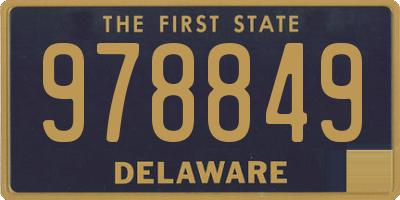 DE license plate 978849