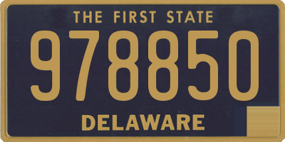 DE license plate 978850