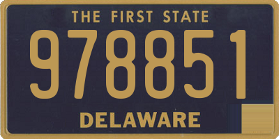 DE license plate 978851