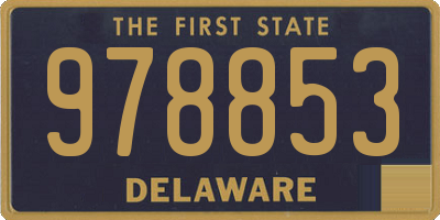 DE license plate 978853