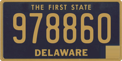 DE license plate 978860