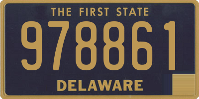 DE license plate 978861