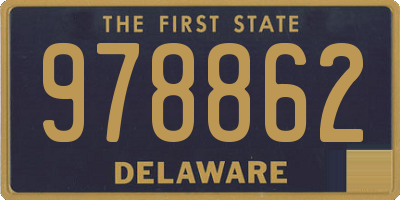 DE license plate 978862