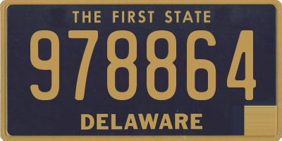 DE license plate 978864