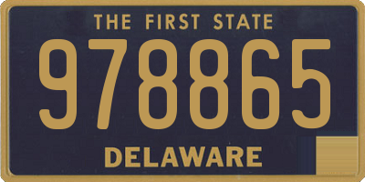 DE license plate 978865