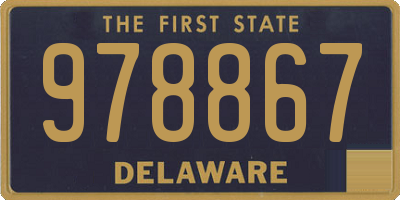 DE license plate 978867