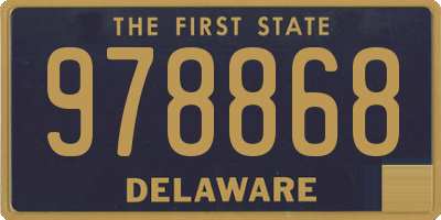 DE license plate 978868