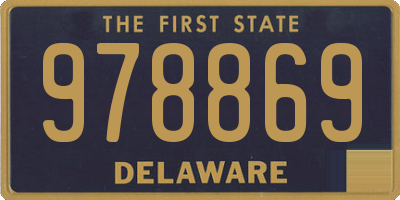 DE license plate 978869