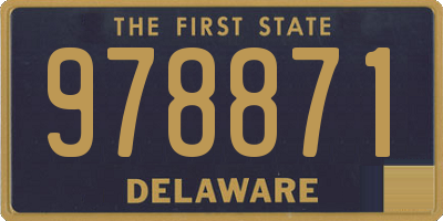 DE license plate 978871