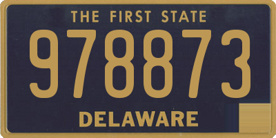 DE license plate 978873