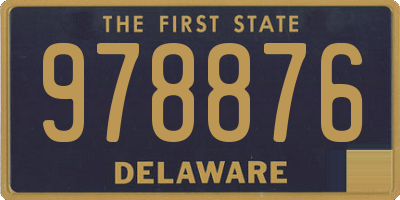 DE license plate 978876