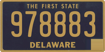 DE license plate 978883