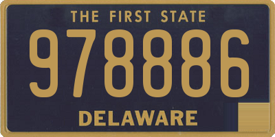 DE license plate 978886