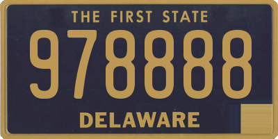 DE license plate 978888