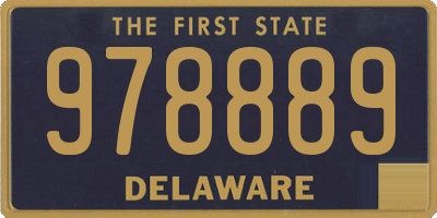 DE license plate 978889