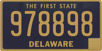 DE license plate 978898