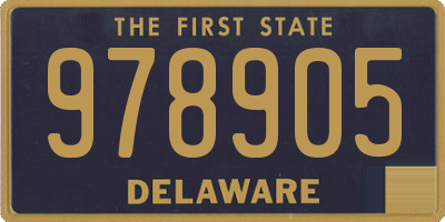 DE license plate 978905