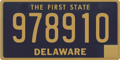 DE license plate 978910