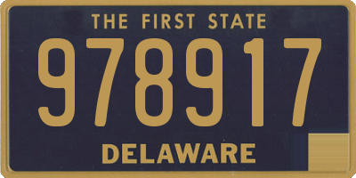 DE license plate 978917