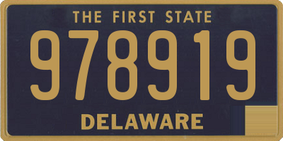 DE license plate 978919