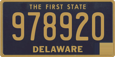 DE license plate 978920