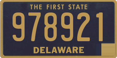 DE license plate 978921