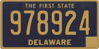 DE license plate 978924