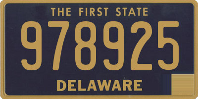 DE license plate 978925