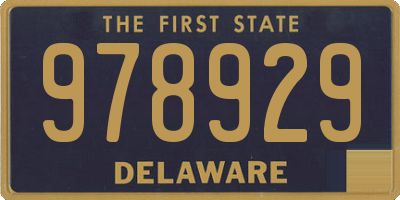 DE license plate 978929