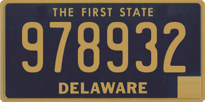 DE license plate 978932