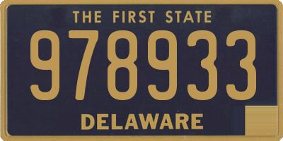 DE license plate 978933