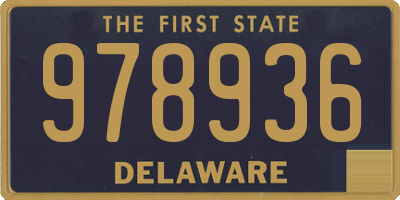 DE license plate 978936