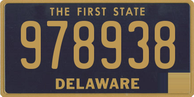 DE license plate 978938