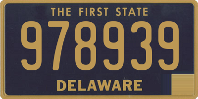 DE license plate 978939