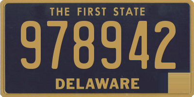 DE license plate 978942