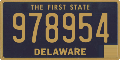 DE license plate 978954