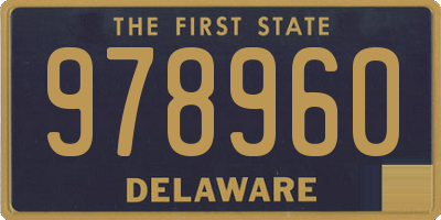 DE license plate 978960