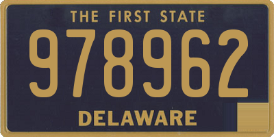 DE license plate 978962