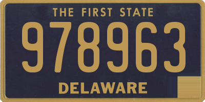 DE license plate 978963