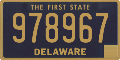 DE license plate 978967