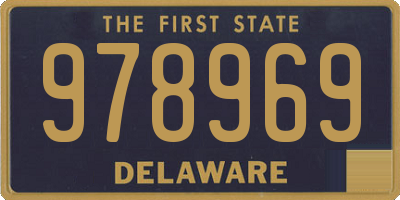 DE license plate 978969